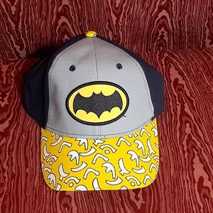 BATMAN LOOTCRATE Large Bat Logo Adjustable Hat Black/Yellow/White/Gray NEW